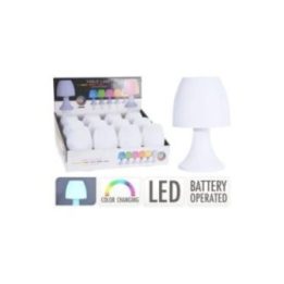 LAMPARA LED DE MESA, LED MULTICOLOR, Ø12 x 19 cm | HogarLider