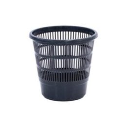 PAPELERA CON REJILLA COLOR NEGRO 16 L | HogarLider