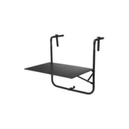 MESA PLEGABLE PARA BALCÓN COLOR NEGRO 60 x 43 cm | HogarLider