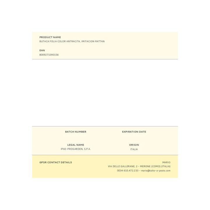 BUTACA IMITACIÓN RATTAN FOLIA COLOR… · EL3-75328 | HogarLider