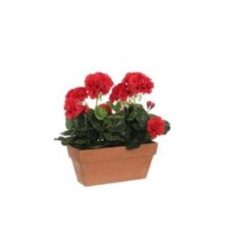 JARDINERA DE GERANIO ROJO, 29 x 13 x 40 cm | HogarLider