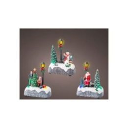 FIGURA NAVIDEÑA LED CON FAROLA, 3 MODELOS | HogarLider