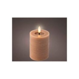 VELA DE CERA LED COLOR MARRÓN Ø7 x 11,2 cm | HogarLider