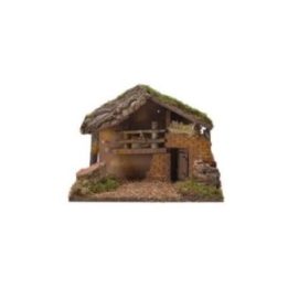 CASA PARA BELEN CON LED Y MUSGO 32x16x24cm | HogarLider