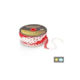 CADENA PLASTICO BLANCA Y ROJA, 25M | HogarLider