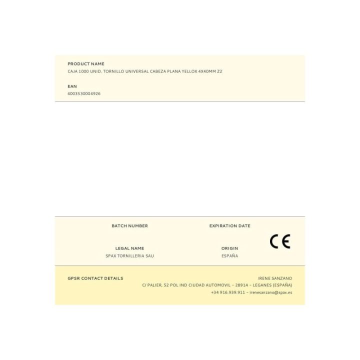 CAJA 1000 UNID. TORNILLO UNIVERSAL… · EL3-18478 | HogarLider
