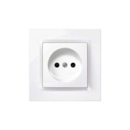 ENCHUFE BIPOLAR BLANCO CON MARCO | HogarLider
