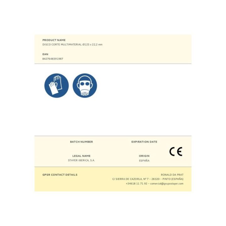 DISCO CORTE MULTIMATERIAL Ø125 x 22,2 mm | HogarLider