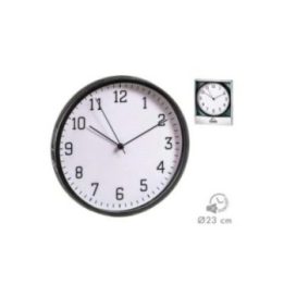 RELOJ PARED BLANCO/NEGRO Ø21,5 cm | HogarLider
