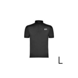 POLO NEGRO TALLA-L MANGA CORTA BORDADO | HogarLider