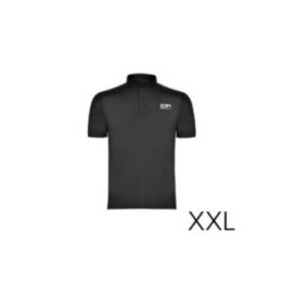 POLO NEGRO TALLA-XXL MANGA CORTA BORDADO | HogarLider