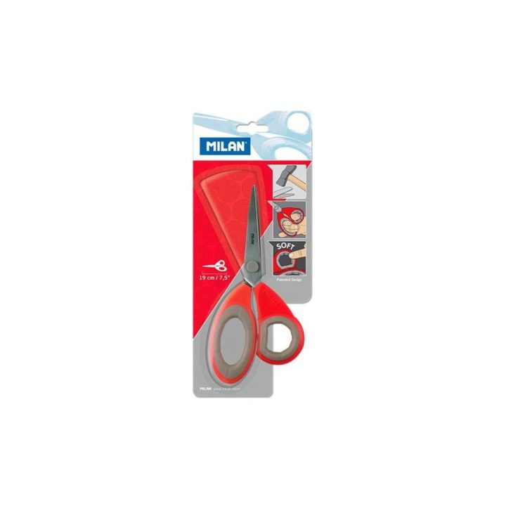 TIJERAS DE OFICINA ROJAS 19 cm, BLISTER | HogarLider