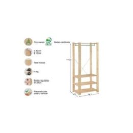 KIT VESTIDOR EVOLUTION 76,5 x 38,5 x 174,5 cm | HogarLider