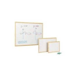 PIZARRA BLANCA CON MARCO DE MADERA 90 x 60 cm | HogarLider