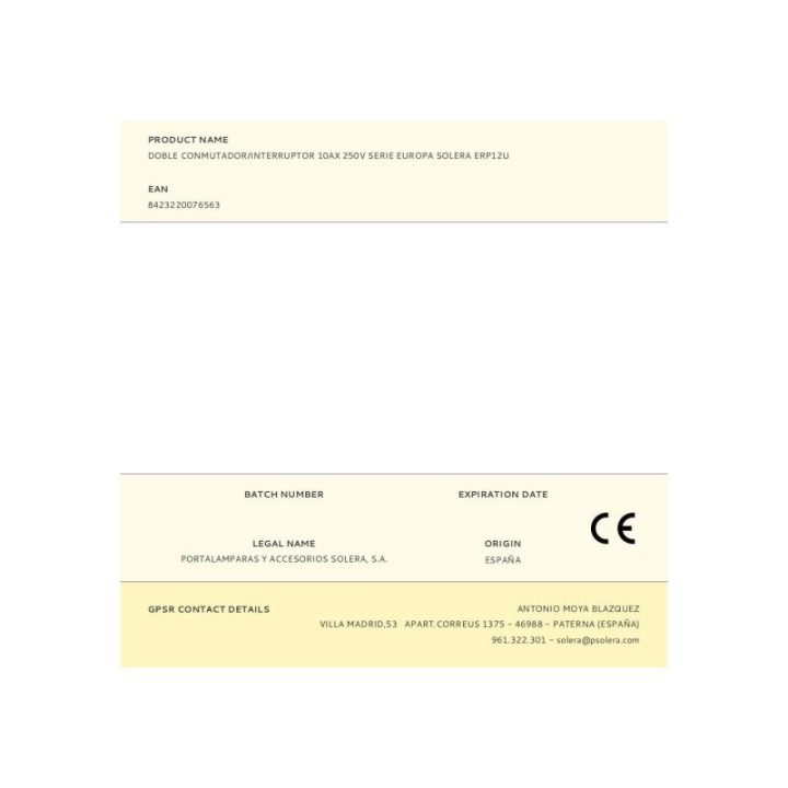 DOBLE CONMUTADOR/INTERRUPTOR 10AX… · EL3-42916 | HogarLider