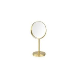 ESPEJO REDONDO PIE METAL DORADO Ø17 cm X5AU | HogarLider