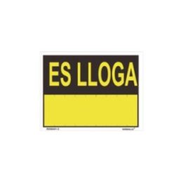 ROTULO "ES LLOGA" (PVC 0.4mm) 35x45cm NORMALUZ | HogarLider