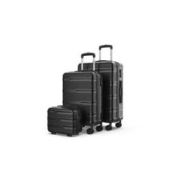 SET DE MALETAS 3 PIEZAS NEGRO, 12", 20" y 24" | HogarLider