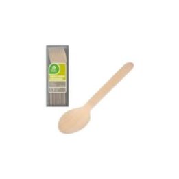 CUCHARA DE MADERA 16 cm, BOLSA 12 uds | HogarLider