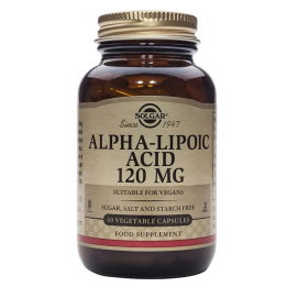 Solgar Ácido Alfa Lipoico 120mg 60 Cápsulas | HogarLider