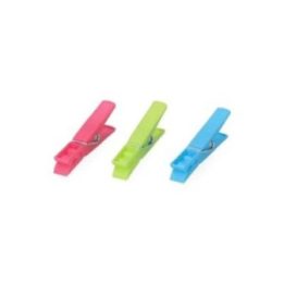 24 PINZAS DE PLÁSTICO DE COLORES VARIADOS 7,2 cm | HogarLider