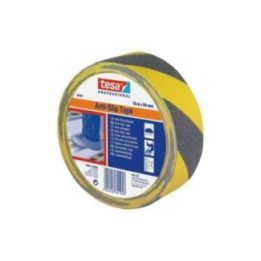 CINTA ANTIDESLIZANTE NEGRA/AMARILLA 50 mm x 15 m | HogarLider