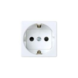 BASE ENCHUFE 2P+T SCHUKO SERIE 27 BLANCO | HogarLider