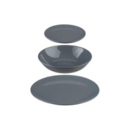 VAJILLA 18 PIEZAS COLOR GRIS | HogarLider