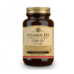 Solgar Vitamina D3 2200 IU (55 mcg) 100 Cápsulas | HogarLider