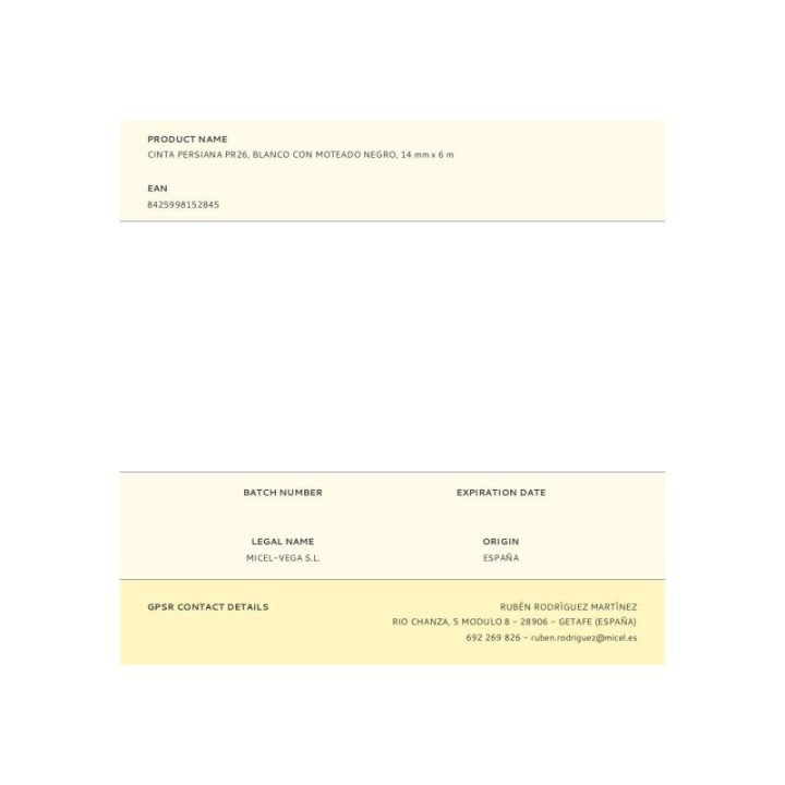 CINTA PERSIANA PR26, BLANCO CON… · EL3-15284 | HogarLider