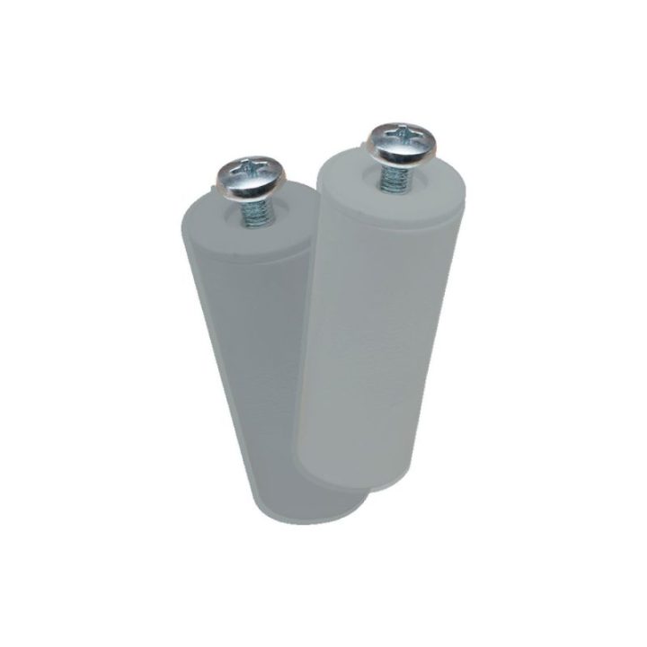 TOPE PERSIANA PR08, GRIS 40 mm 2 unidades | HogarLider