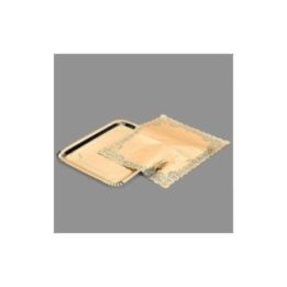 BANDEJA RECTANGULAR CON BLONDA ORO 31 x 38 cm | HogarLider