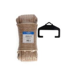 CUERDA YUTE NATURAL 3 CABOS CALIBRE 8 mm x 20 m | HogarLider