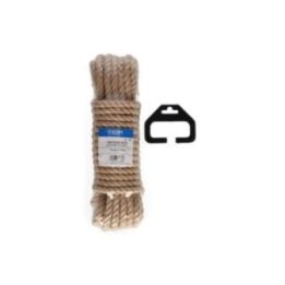 CUERDA YUTE NATURAL 3 CABOS CALIBRE 10 mm x 10 m | HogarLider