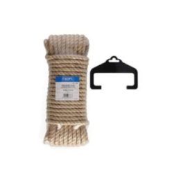 CUERDA YUTE NATURAL 3 CABOS CALIBRE 10 mm x 15 m | HogarLider