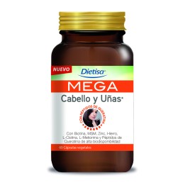 Dietisa Mega Cabello y Uñas 60 Vcaps | HogarLider