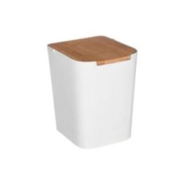 PAPELERA DE BAMBU-BLANCO 5 l | HogarLider