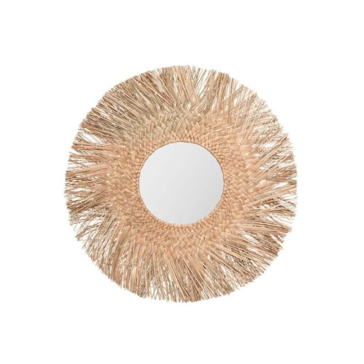 ESPEJO DE JUNCO NATURAL COLECCIÓN JUNGLY Ø80 cm | HogarLider