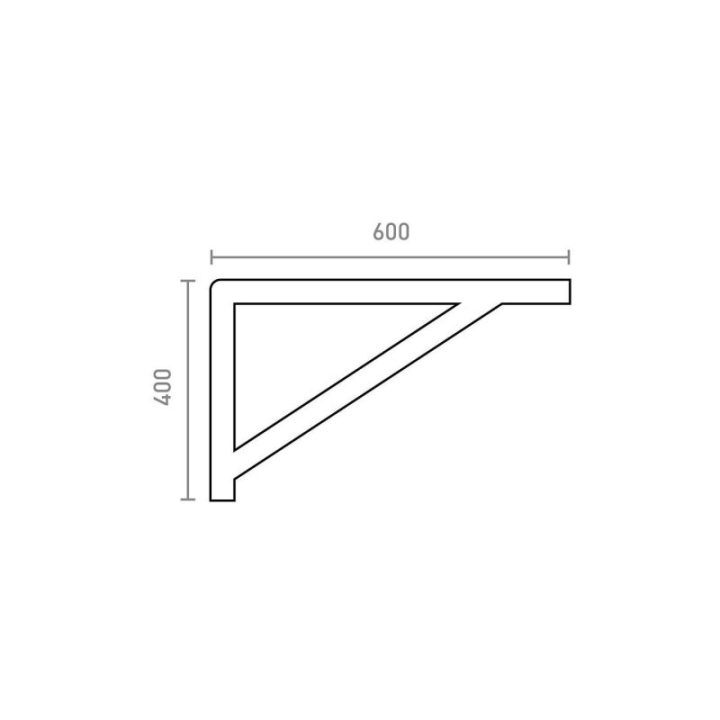 ESCUADRA REFORZADA PLM04 NEGRO 600 x 400 mm | HogarLider