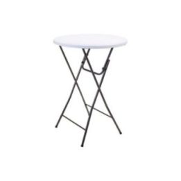 MESA REDONDA PLEGABLE COLOR BLANCO Ø80 x 110 cm | HogarLider