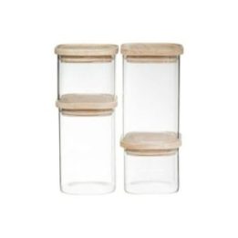 BOTES DE COCINA HERMÉTICOS APILABLES, 4 uds | HogarLider