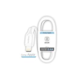 CABLE USB-A A LIGHTNING 1 m BLANCO | HogarLider