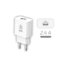 CARGADOR 12 w USB-A, 2,4 A BLANCO | HogarLider