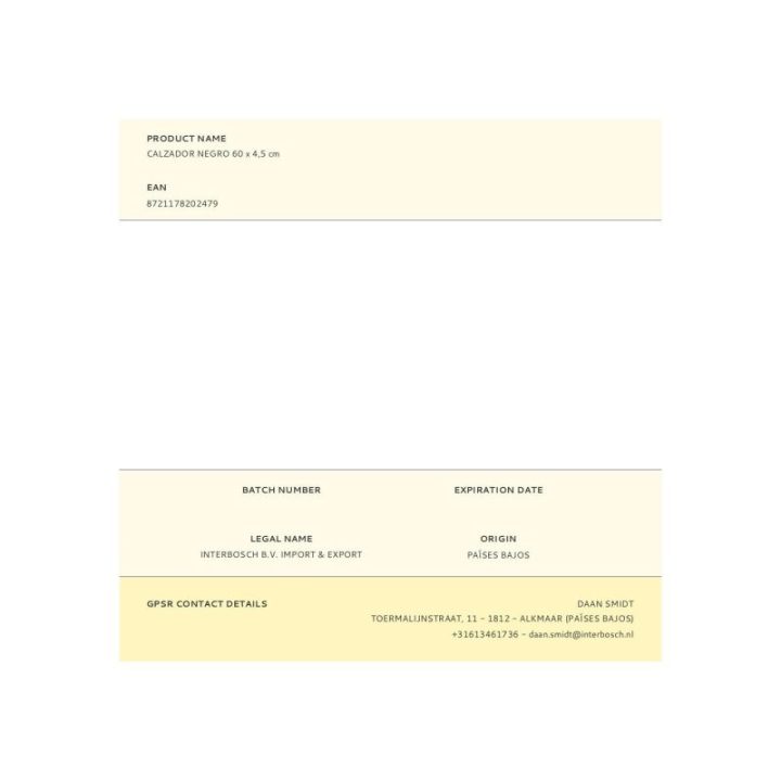CALZADOR NEGRO 60 x 4,5 cm | HogarLider
