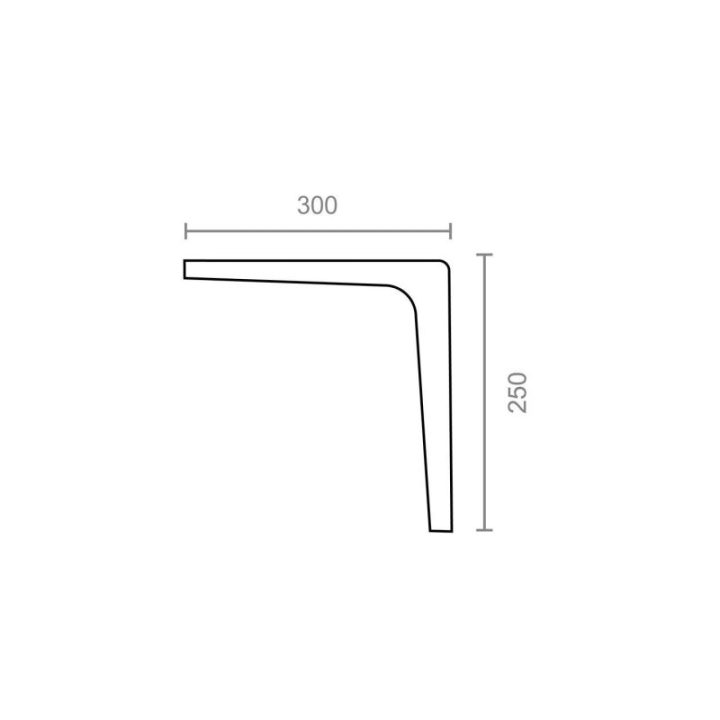 ESCUADRA PLUS PLM02 GRIS 300 x 250 mm | HogarLider