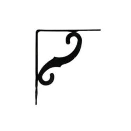 ESCUADRA ORNAMENTAL PLM05 NEGRO 155 x 110 mm | HogarLider