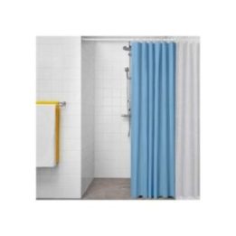CORTINA DE BAÑO BASIC AZUL 180 x 180 cm | HogarLider