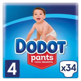 Dodot Pants Pañal-Braguita T-4 34 Unidades | HogarLider
