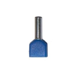 PUNTERA AISLADA 02,50 mm², DOBLE, AZUL, 100 uds | HogarLider