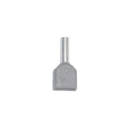 PUNTERA AISLADA 04,00 mm², DOBLE, GRIS, 100 uds | HogarLider
